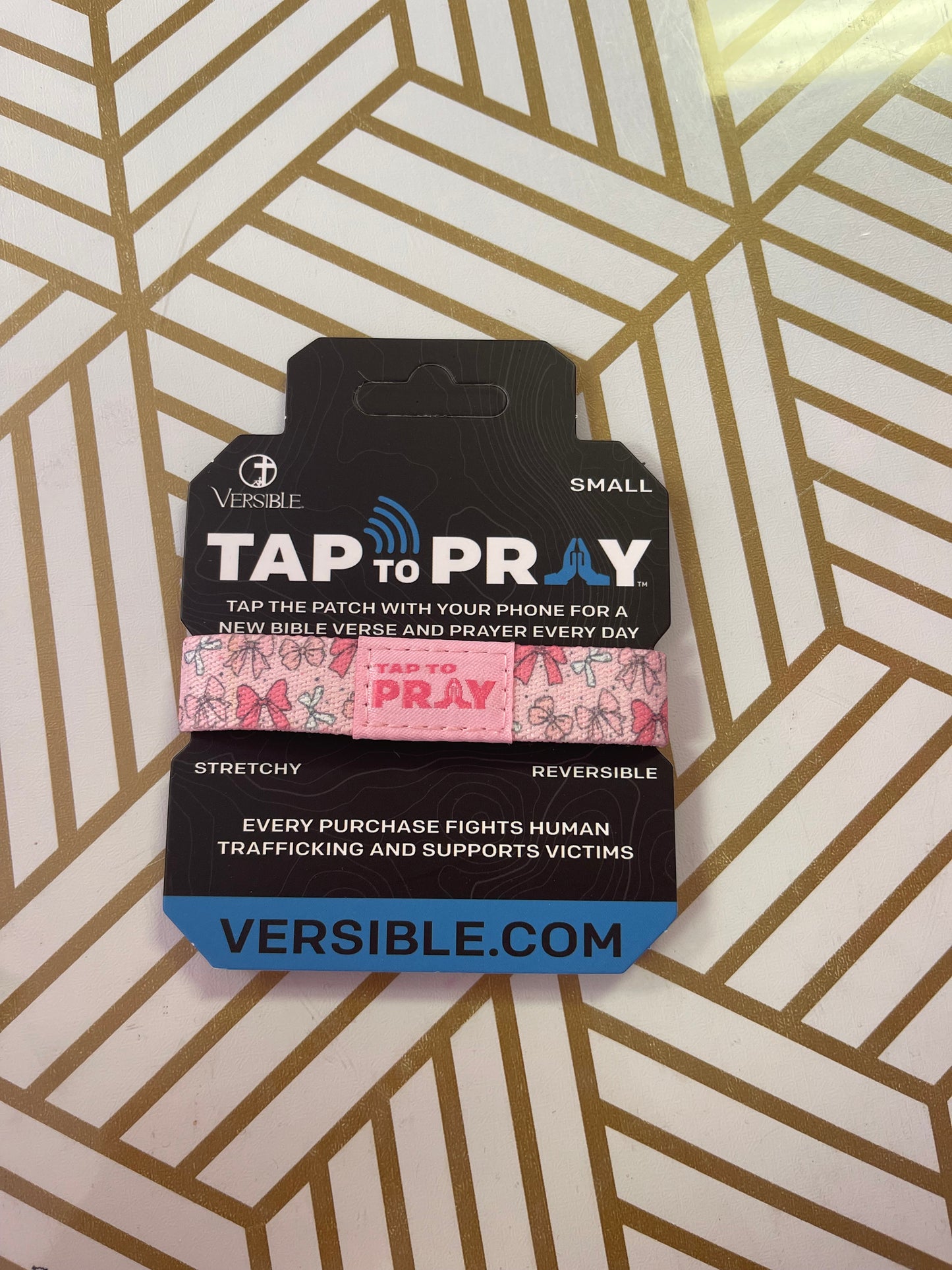 Tap To Pray® Wristband - Boutique Bows - Small