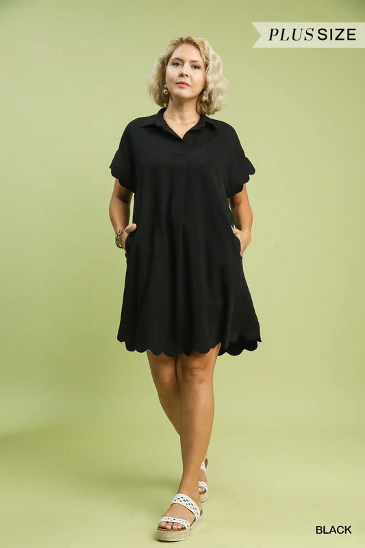 Black Scalloped Dress