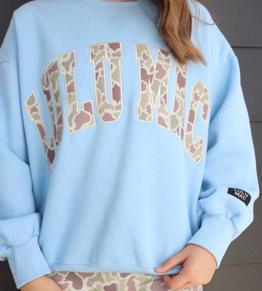 LM-Light Blue Camo Sweatshirt