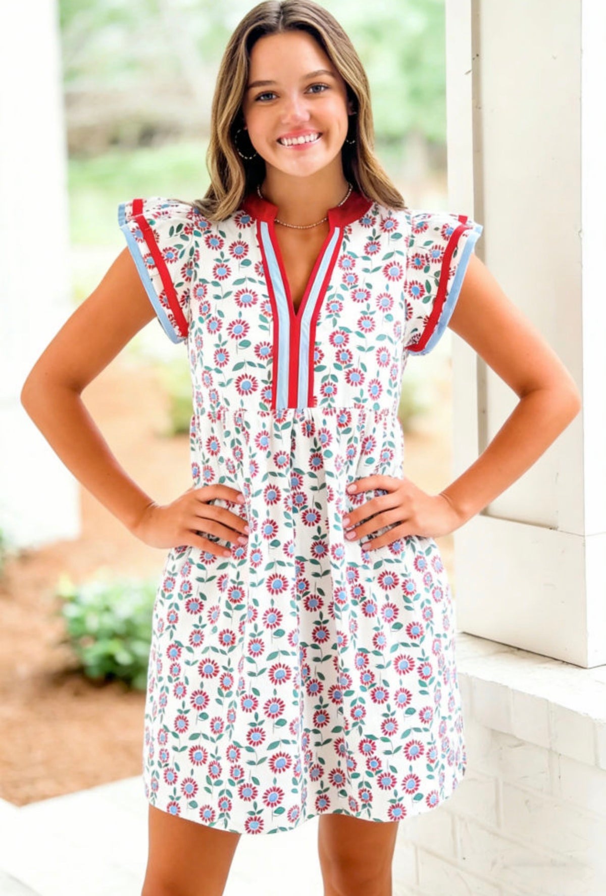 Red Floral Dress