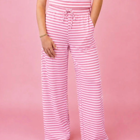 LM-Neon Pink Stripe Pants