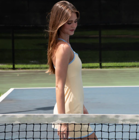 LM-Butter/Light Blue Athletic Dress