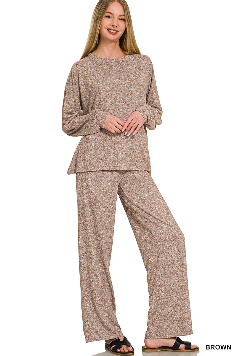 Soft Long Sleeve Set - Brown
