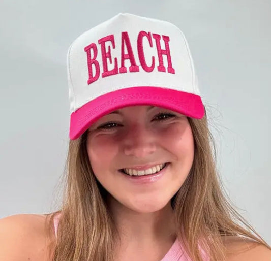 LM-Beach Hat Hot Pink