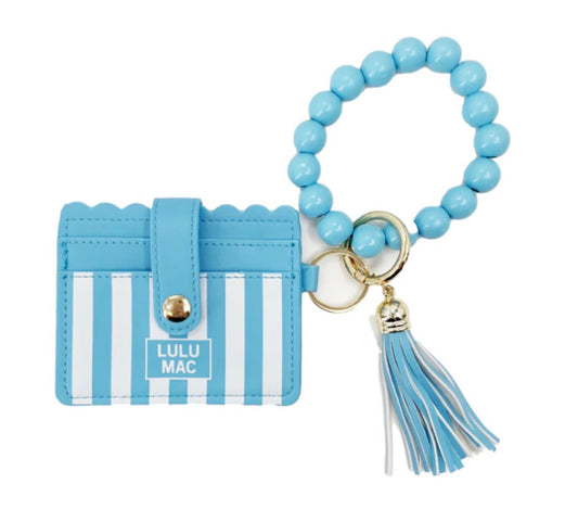 LM Blue Beaded Wristlets