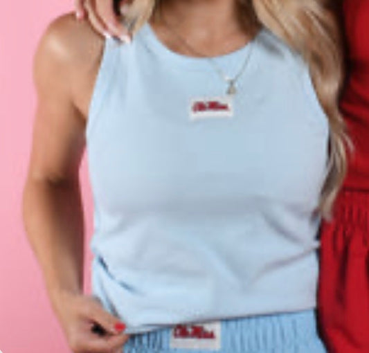 LM-Baby Blue Ole Miss Tank