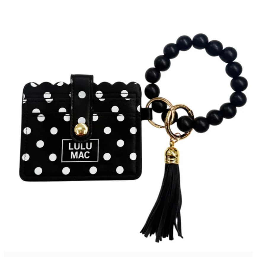 LM-Black w/ white beaded wrislet