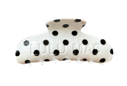 LM-White/Black Dot Hair Clip