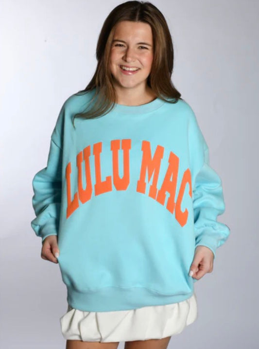 LM-Light Blue/Coral Sweatshirt