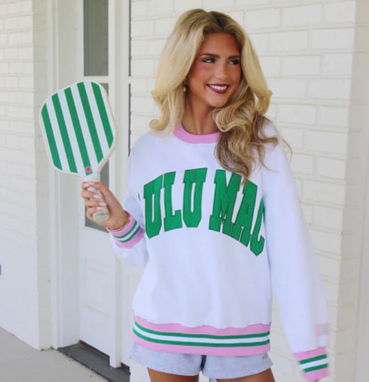 LM-Green & Pink Sweatshirt