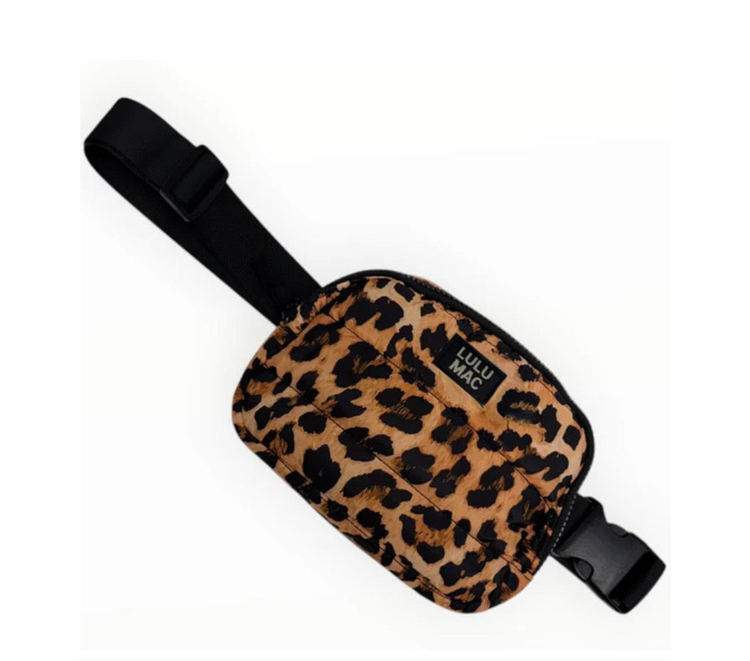 LM-Leopard Puffer Belt Bag