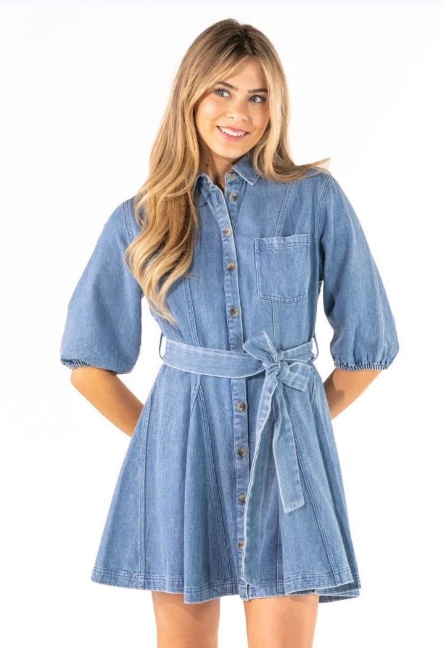 Denim button up Dress