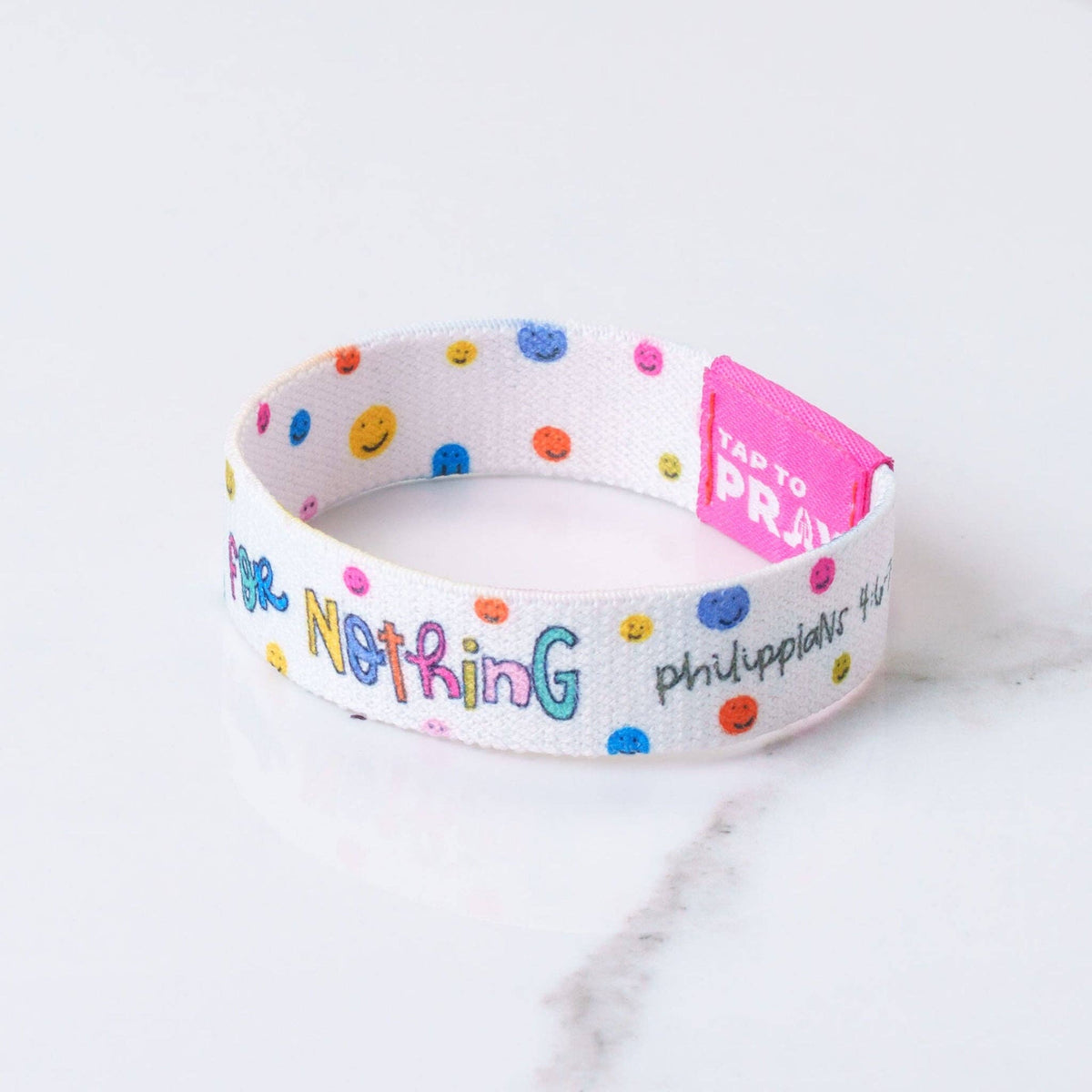 Tap To Pray® Kingfolk Series Wristband – Anxious For Nothing: Medium