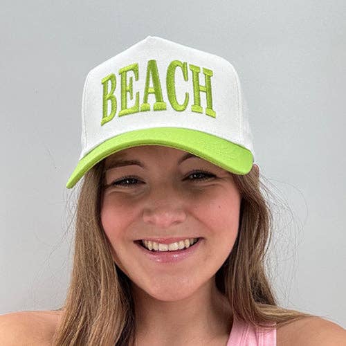 LM-BEACH HAT LIME