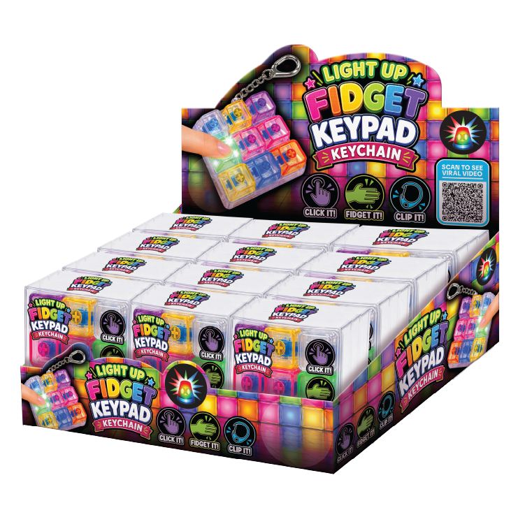 Light-Up Fidget LED Keypad Keychain Toy