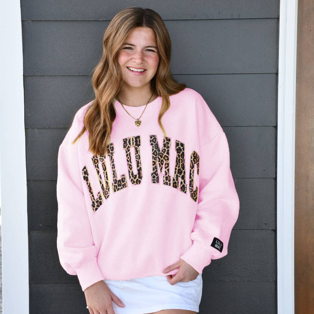 LM- PINK Leopard Sweatshirt