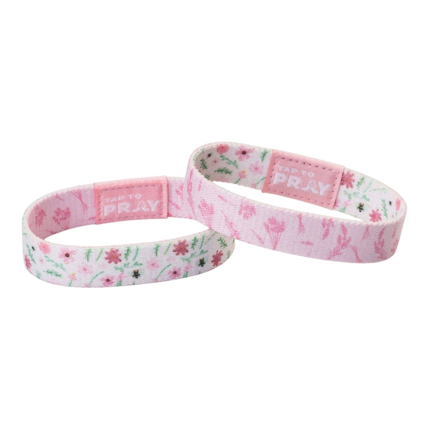 Tap To Pray® Wristband – Meadows - White: Medium