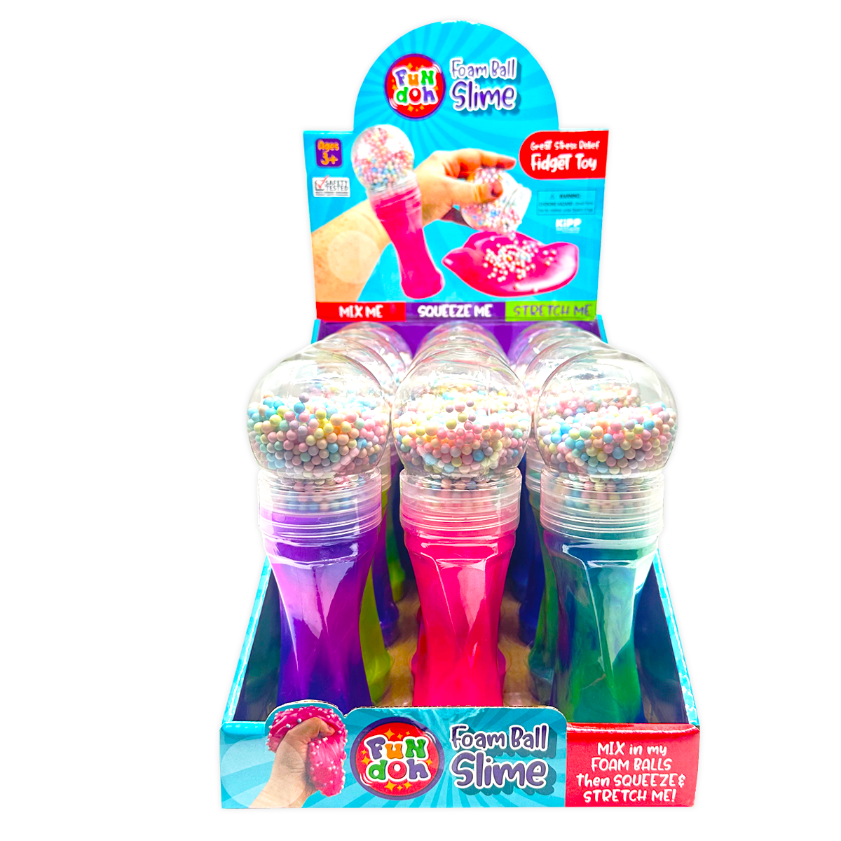 Fun Doh Fidget Foam Ball Crunchy Slime Sensory Toy