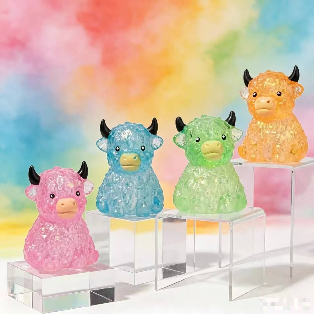 Cute Highland cow squishy Green