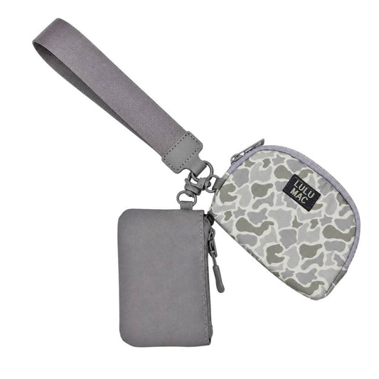 LM-Grey/White Camo Wristlet