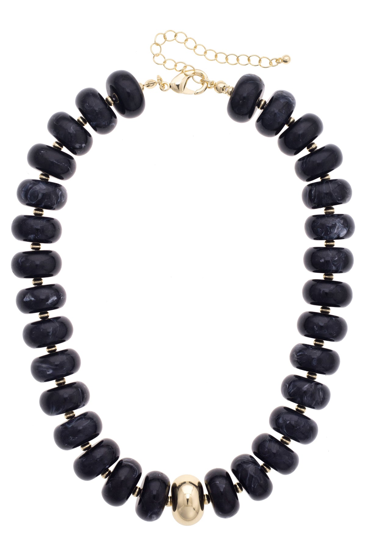 San Sebastian Beaded Resin Necklace: Light Blue