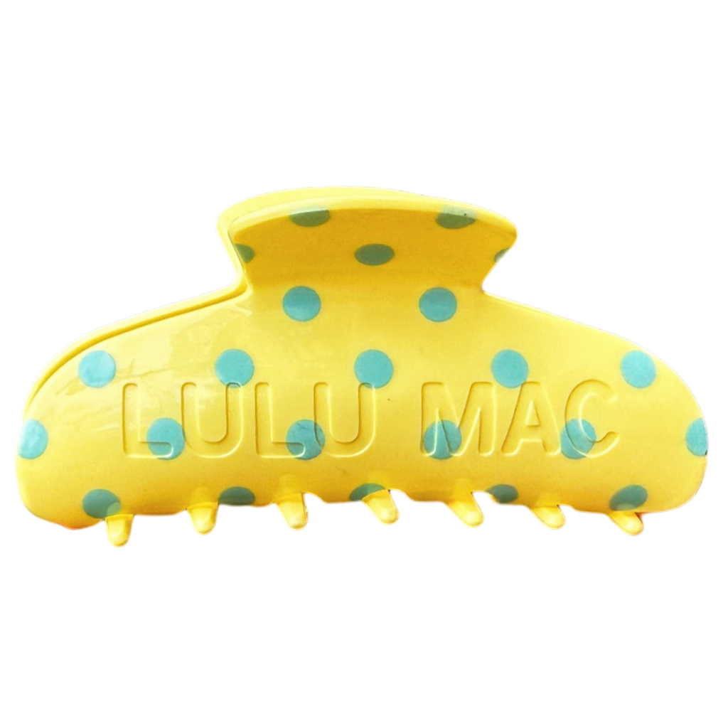 LM-LULU MAC HAIR CLIPS Butter/Blue Dot