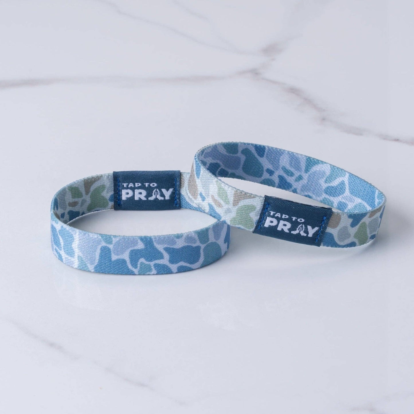 Tap To Pray® Wristband – River Rock Camo - Moss & Slate: Medium