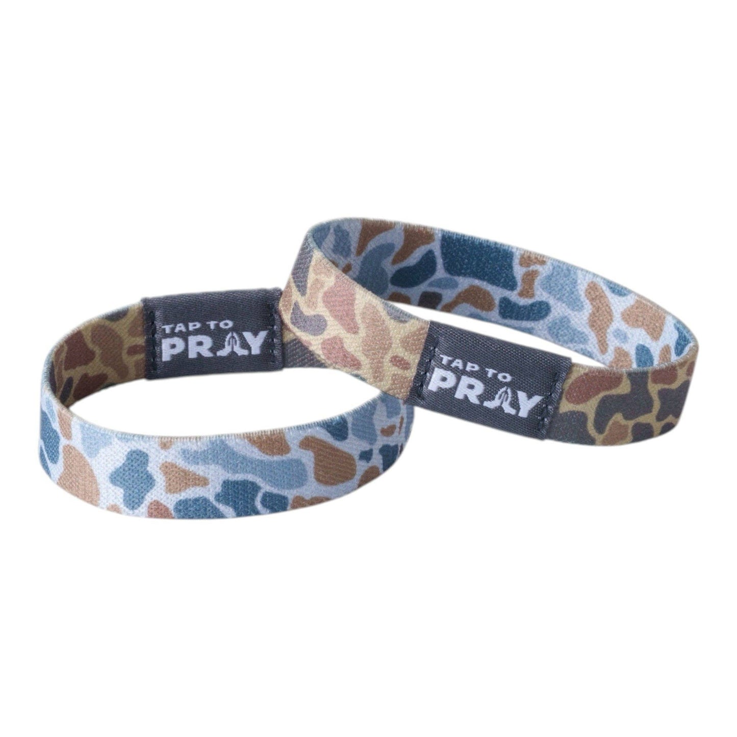 Tap To Pray® Wristband – River Rock Camo - Sahara and Copper: Medium