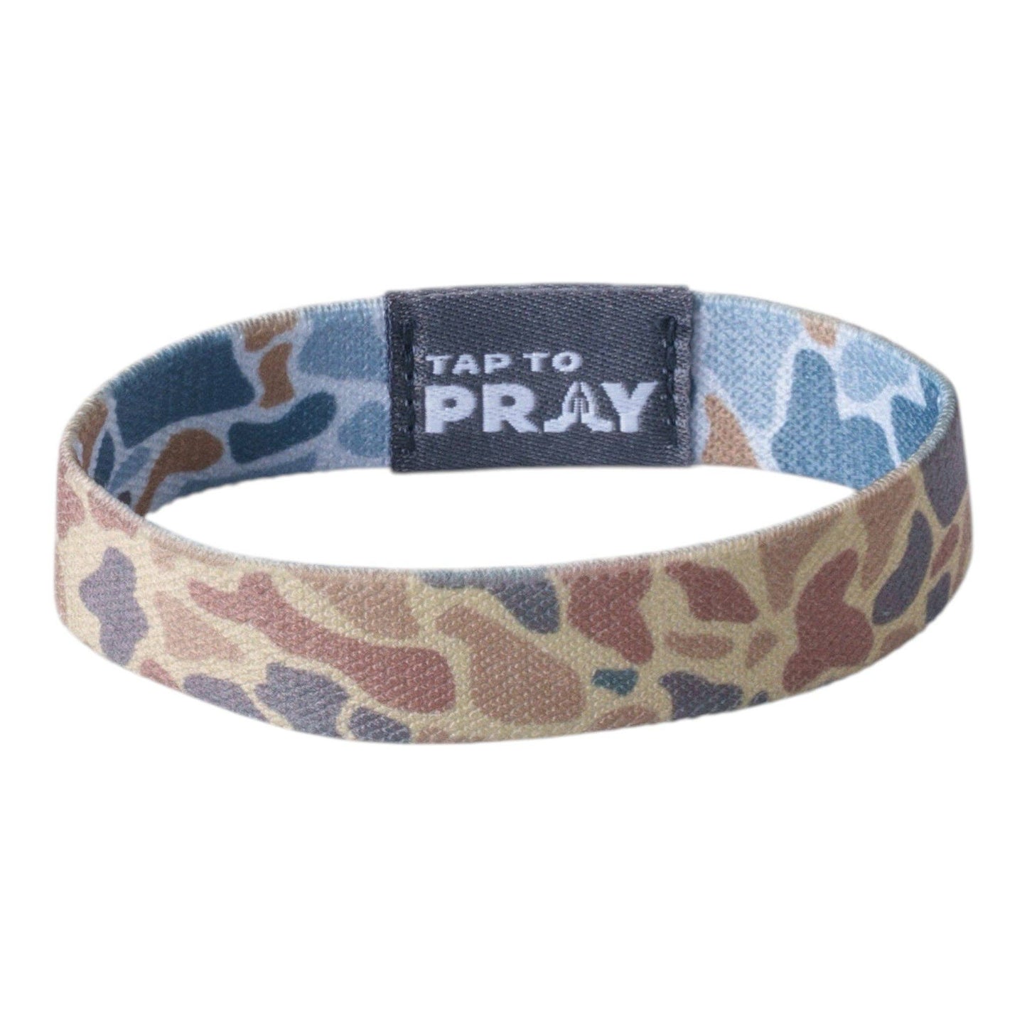 Tap To Pray® Wristband – River Rock Camo - Sahara and Copper: Medium