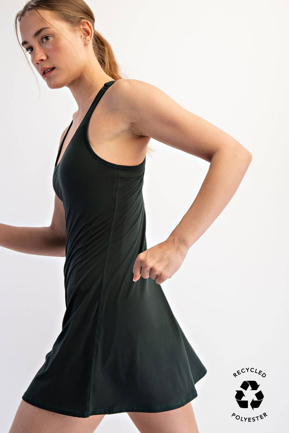 TENNIS ROMPER DRESS: True Red