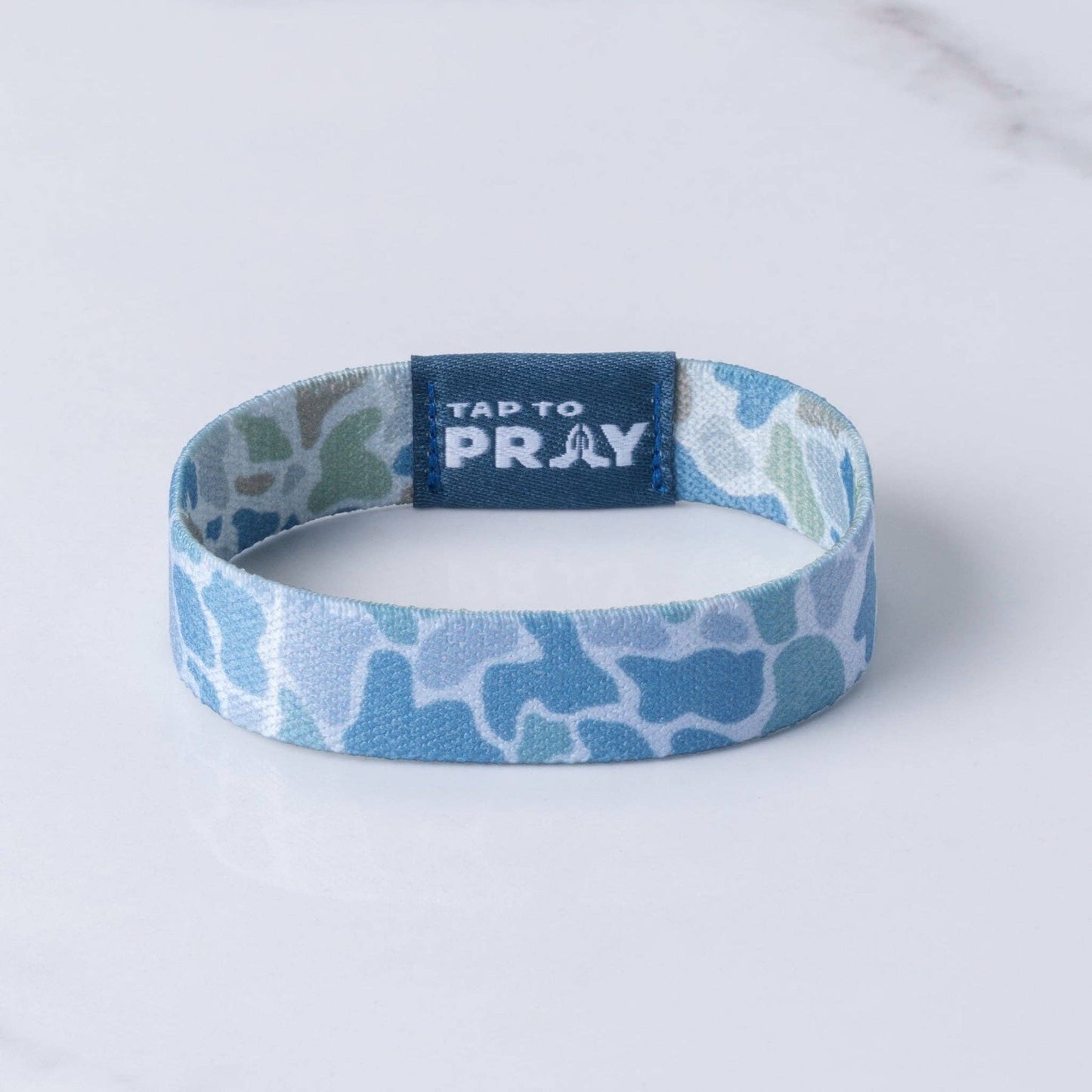 Tap To Pray® Wristband – River Rock Camo - Moss & Slate: Medium