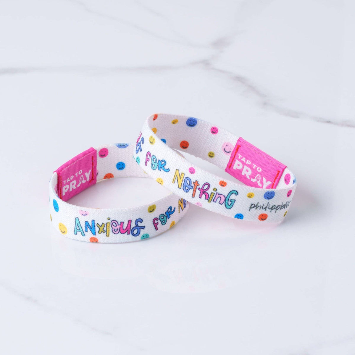 Tap To Pray® Kingfolk Series Wristband – Anxious For Nothing: Medium