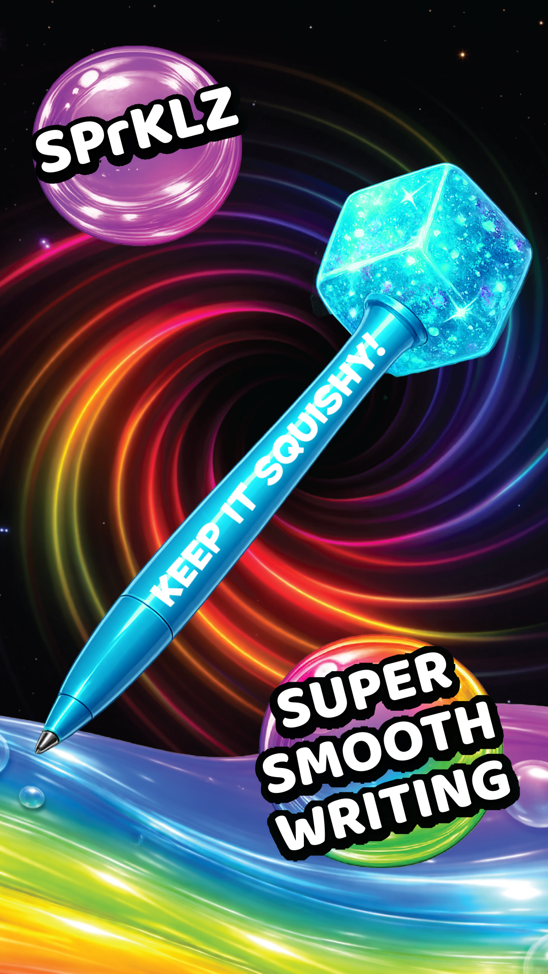 Desk Pops Squishy Cube Pen