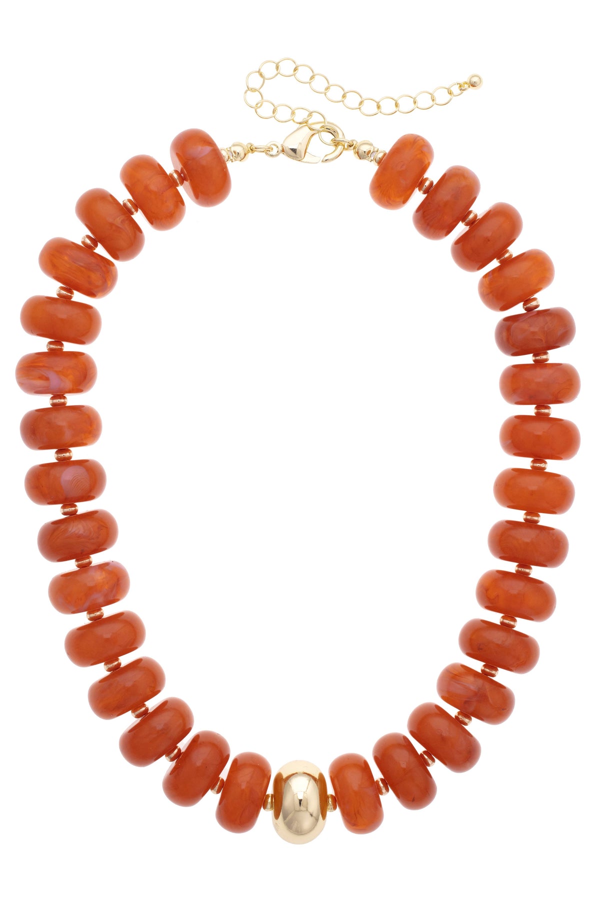 San Sebastian Beaded Resin Necklace: Light Blue