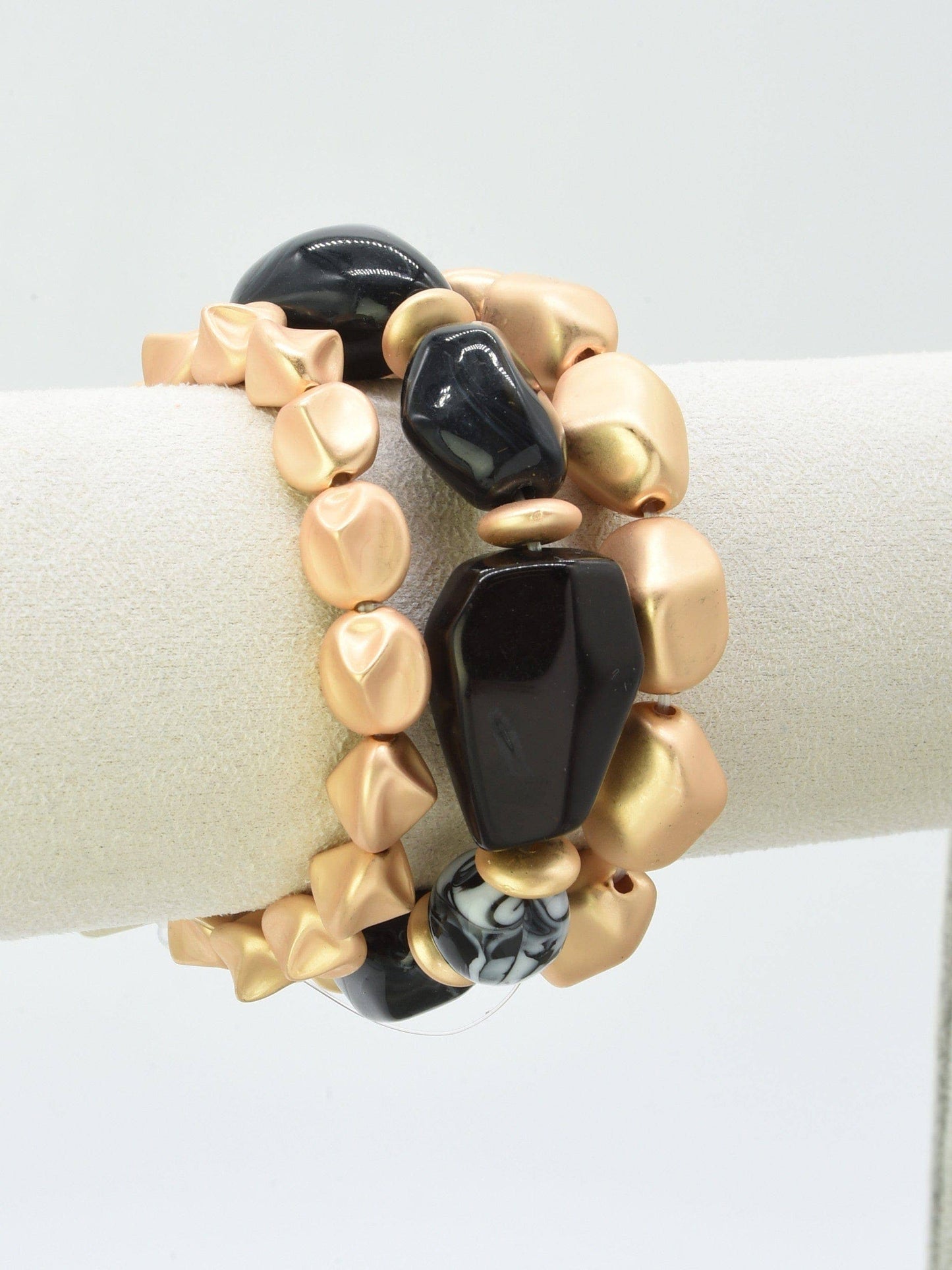 CB2333 Holly 3 Piece Stretch Bracelet Set: Magenta