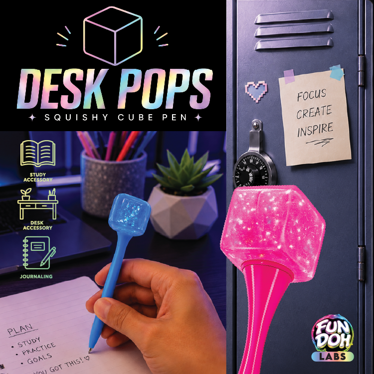 Desk Pops Squishy Cube Pen