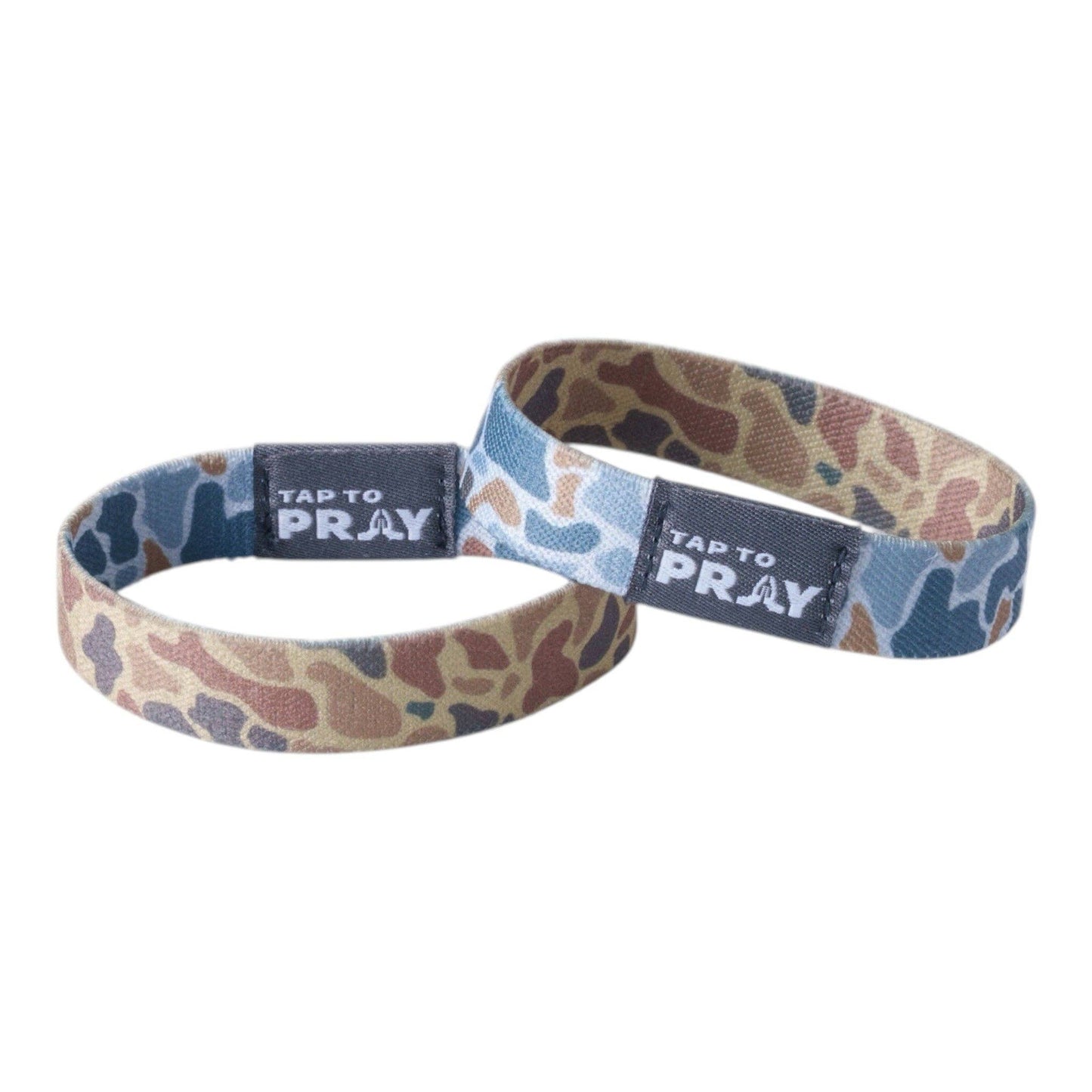 Tap To Pray® Wristband – River Rock Camo - Sahara and Copper: Medium