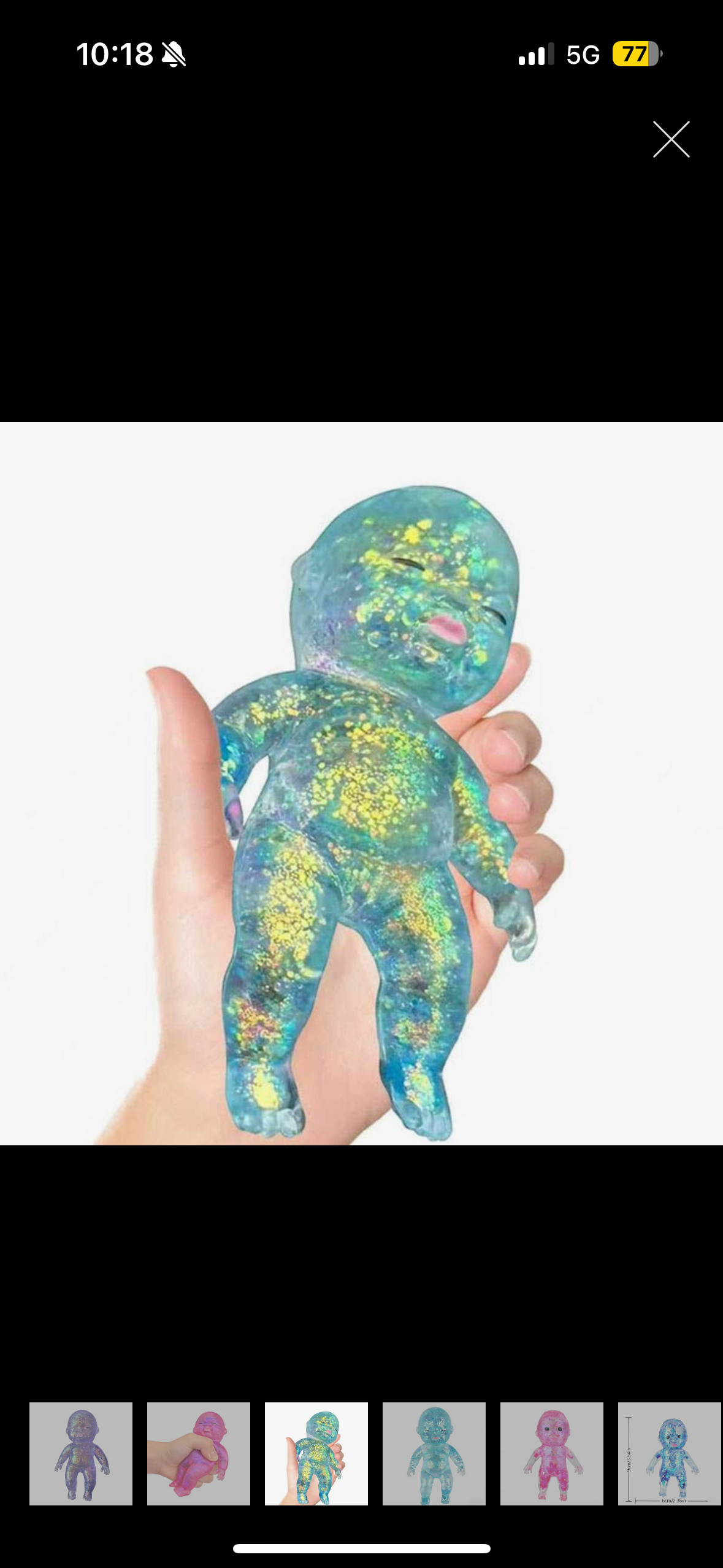 Glitter Baby Squishy Fidget Toy