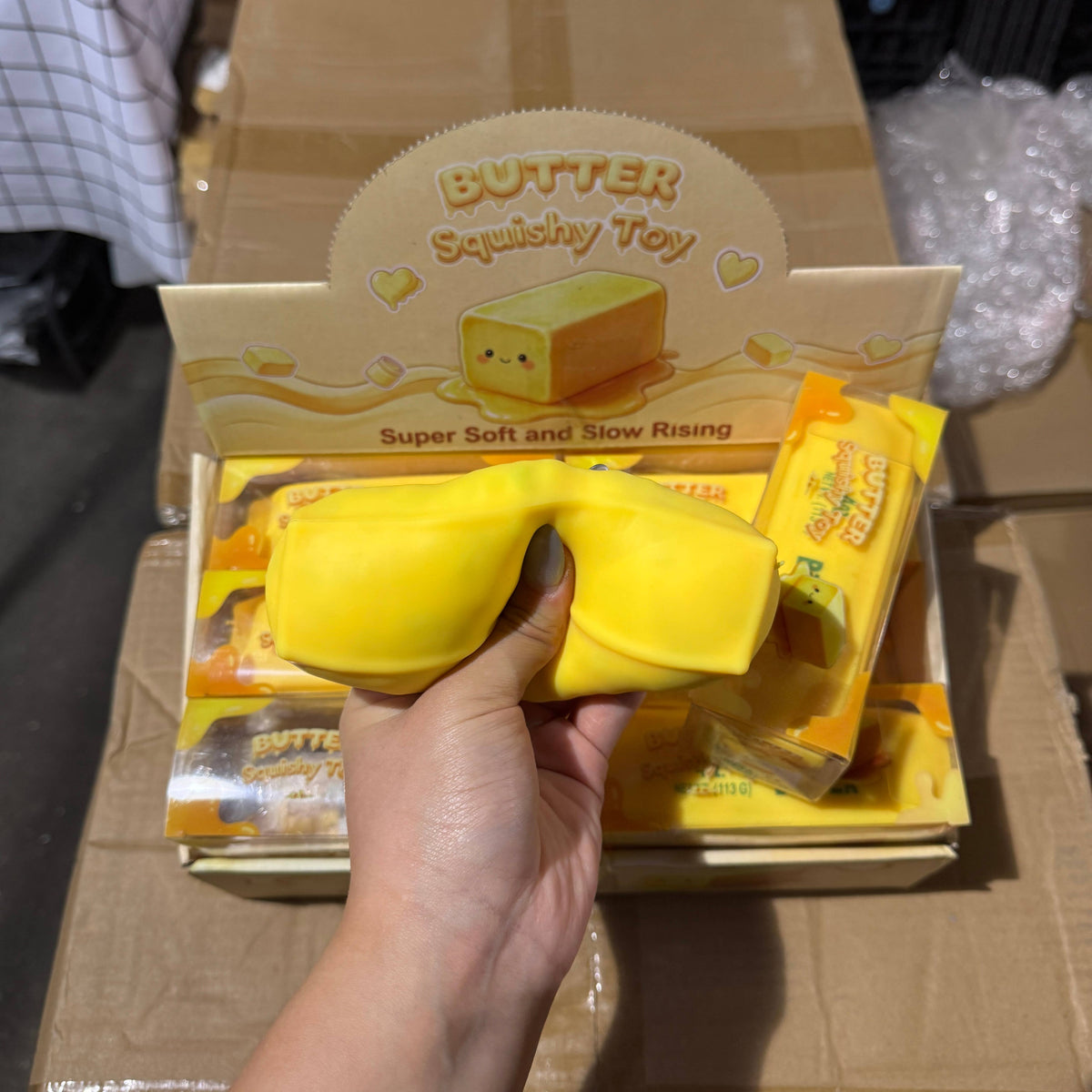 Crackling Crunchy Yellow Butter Squishy