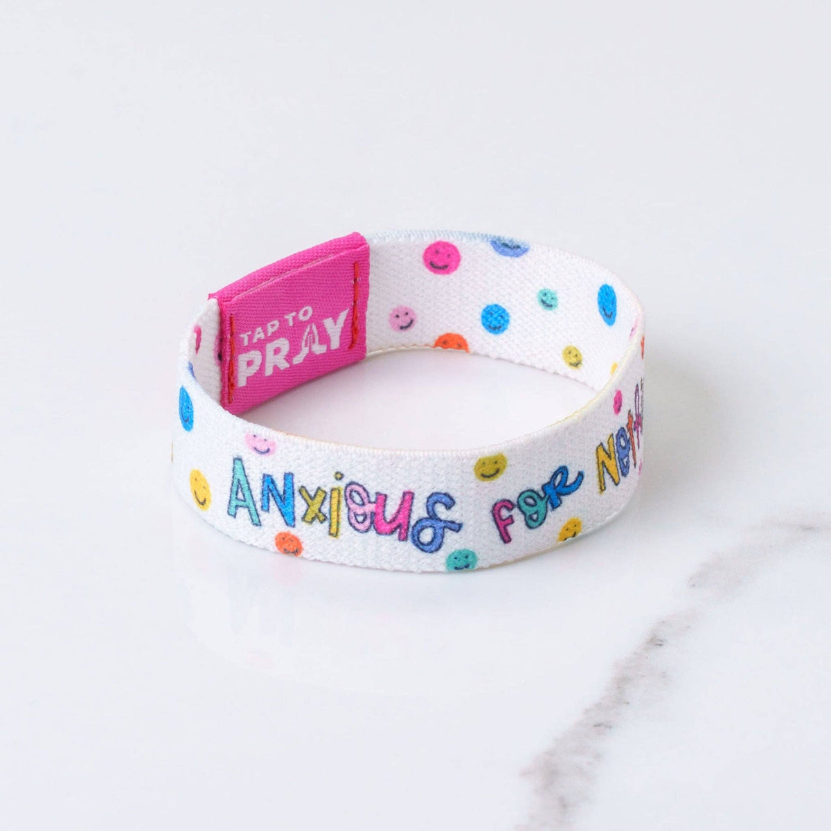 Tap To Pray® Kingfolk Series Wristband – Anxious For Nothing: Medium