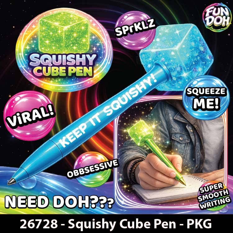 Desk Pops Squishy Cube Pen