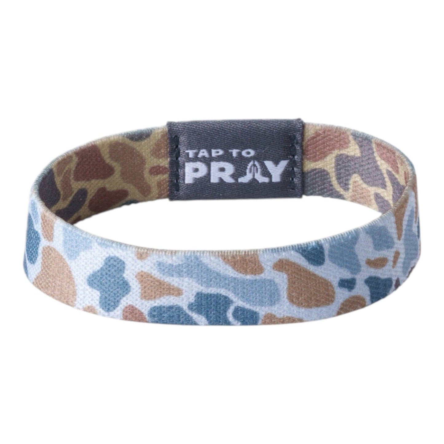 Tap To Pray® Wristband – River Rock Camo - Sahara and Copper: Medium