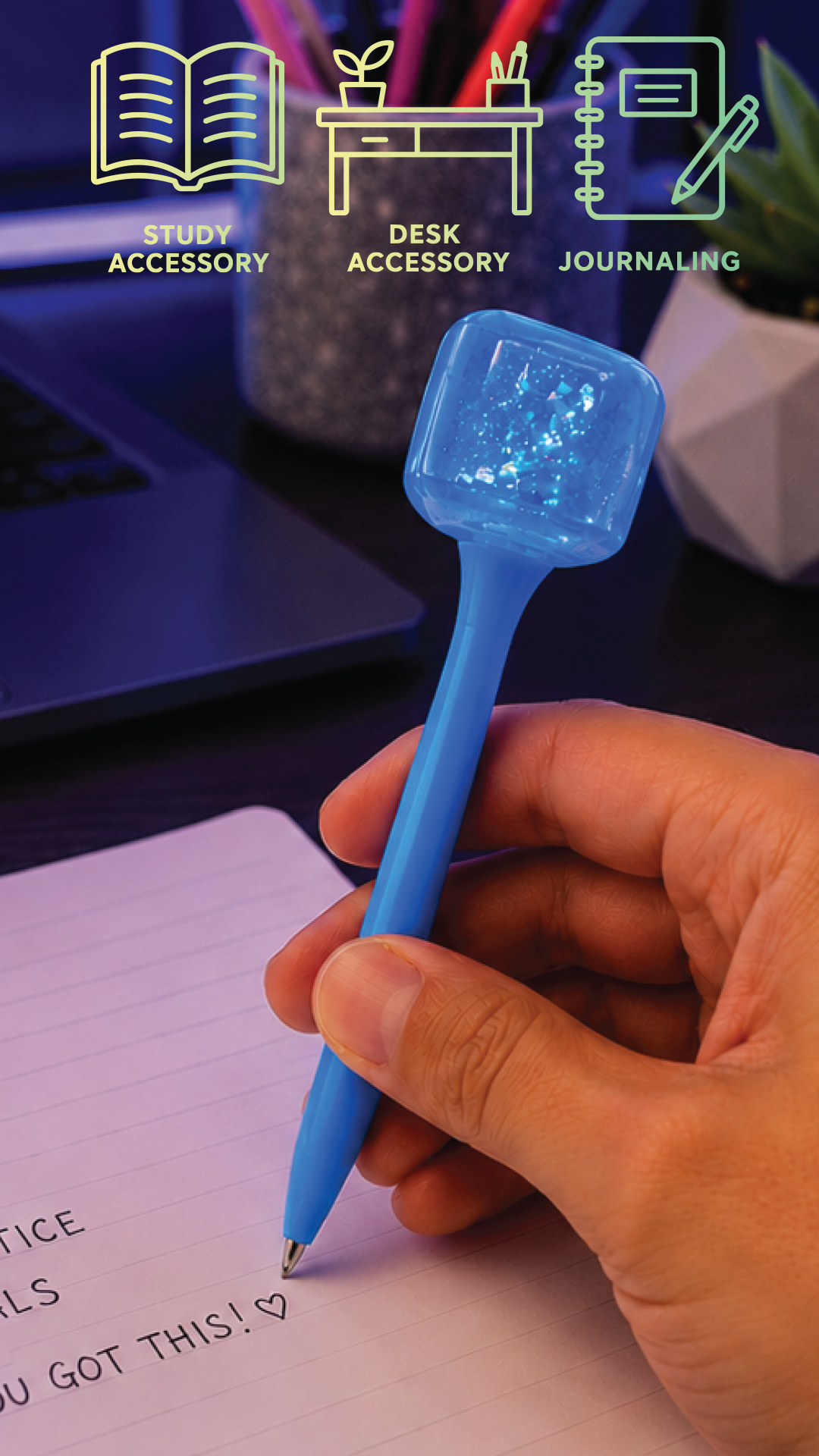 Desk Pops Squishy Cube Pen