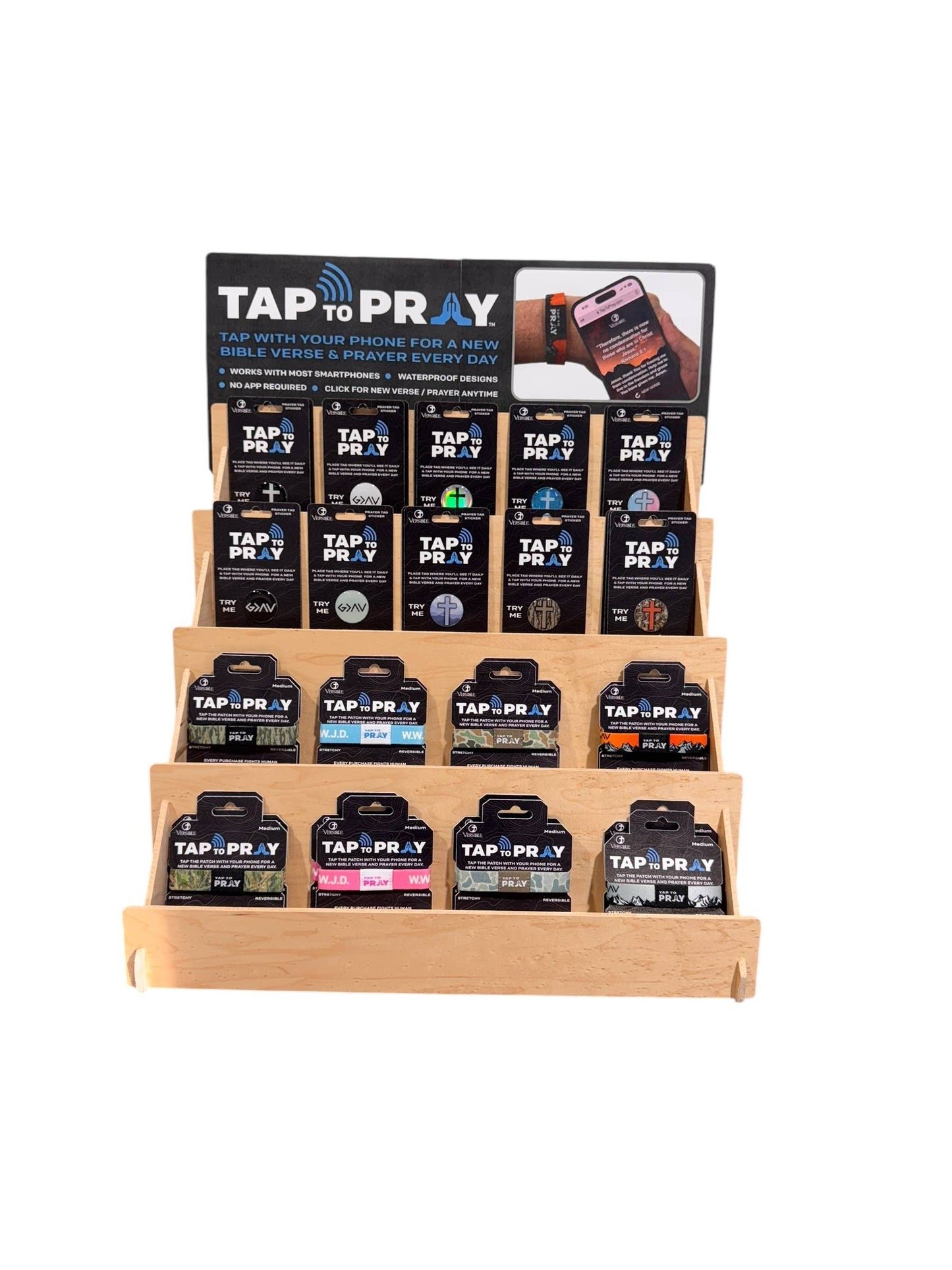Tap To Pray™ Wristbands - River Rock Camo Classic & Sage: / River Rock Camo Class / Sage